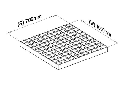 700x1000 P-Gitterrost (30x2, 33/33, feuerverzinkt)