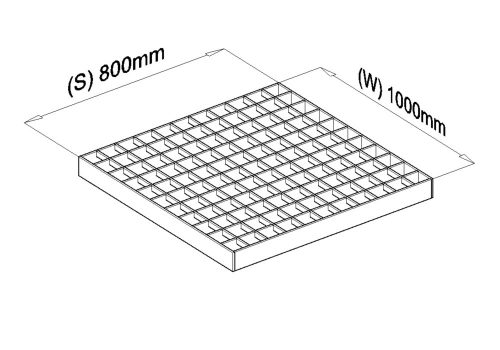 800x1000 P-Gitterrost (30x2, 33/33, feuerverzinkt)