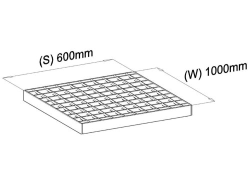 600x1000 SP-Gitterrost (30x2, 34/38, feuerverzinkt)