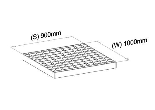 900x1000 SP-Gitterrost (30x2, 34/38, feuerverzinkt)
