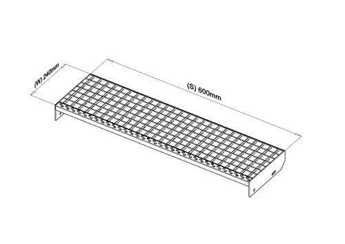 600x240 SP-Treppenstufe (30x2, 34/38, feuerverzinkt)