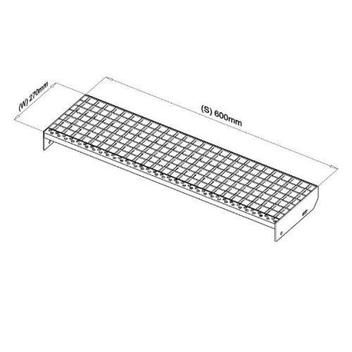600x270 SP-Treppenstufe (30x2, 34/38, feuerverzinkt)