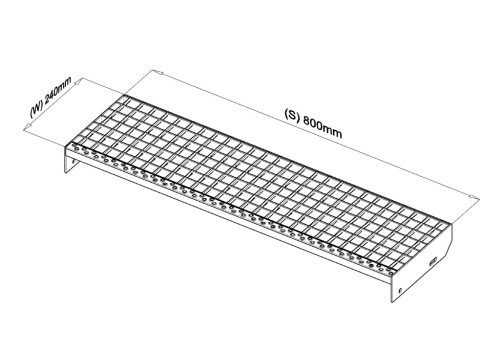 800x240 SP-Treppenstufe (30x2, 34/38, feuerverzinkt)